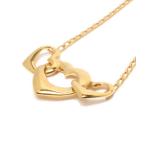 イヴ・サンローラン ネックレス トリプルハート レディース YVES SAINT LAURENT 中古