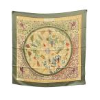 美品 エルメス スカーフ カレ90 シルク100% 世界地図 レディース HERMES 中古