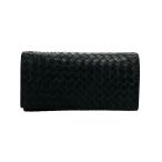 ボッテガ・ヴェネタ 二つ折り長財布 イントレチャート レディース BOTTEGA VENETA 中古