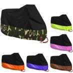 バイクカバー 丈夫なバイク車体カバー厚手生地風飛び防止 防水 防塵 耐熱 鍵穴盗難防止