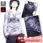 ショッピング円高還元 Tシャツ メンズ カットソー 黒 白 Tシャツ 長袖Ｔシャツ お兄系