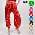 ショッピングサルエル サルエルパンツ ジョガーパンツ メンズ 男女兼用 メタリック 光沢 ロングパンツ ダンスパンツ 伸縮素材 股上深め ウエストゴム ダンス衣装 T92602 [M便 2/3]