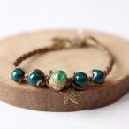 ショッピング陶器 送料無料 3点以上50％オフ 陶磁器 ビーズ ブレスレット スターフィッシュ アンティーク調 陶器 磁器 鈴 海  760422