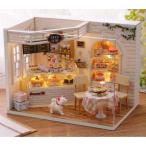 ショッピングDIYキット ドールハウス キット 手作り 子供 ミニチュア ドールハウスキット 手作り 木製 手芸 猫 ハンドメイド カフェ  980326