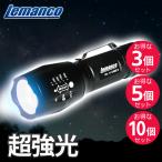 懐中電灯 led 強力 防災 10本セット 電池式 乾電池 小型 ハンドライト 防水 ハンディライト ledライト