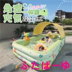 ファミリープール 屋外の遊び場 150cm 180cm 260cm 300cm 380cm PVC素材 暑さ対策 折り畳み収納 滑り台 自宅 マンション 水遊 海水浴 子供 キッズ 大人 プール長