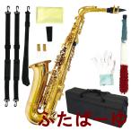 アルトサックス 初心者セット  ゴールドラッカー ケース付き 彫刻入り 初心者入門セット