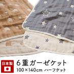 お昼寝 タオルケットガーゼケット 6重 100×140cm ハーフサイズ 日本製 綿100% ベビー子供 幼稚園 お昼寝ケット 洗濯 かわいい ハリネズミ