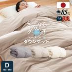ショッピングダニ ＼ダニが逃げてゆく／日本製 洗える ダウンケット 羽毛85% 0.4kg ダブル ロングさよならダニ子 防ダニ 抗菌 ダウンケット ダブル