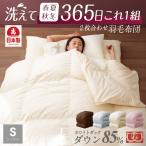 日本製 二枚合わせ 羽毛布団 シングル レギュラー 洗える 2枚合わせ 羽毛掛け布団 シングルロング 春 夏 秋 冬 全季節 年中使える オールシーズン 丸洗い 国産