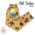 Chef Pants Old Tattoo Beigeshef брюки Old ta палец на ноге бежевый UNISEX для мужчин и женщин Cookman Cook man легкий брюки America 