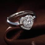 Yahoo! Yahoo!ショッピング(ヤフー ショッピング)オープンリング　キュービックジルコニア　ハート　婚約　シルバー925　１８KWGF　指輪リング　11-16号