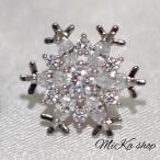 Yahoo! Yahoo!ショッピング(ヤフー ショッピング)<ブローチ ジルコニア 雪の花 シルバー 小>レディース ピンズ ピン ピンブローチ タックピン スカーフピン かわいい おしゃれ