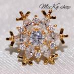 Yahoo! Yahoo!ショッピング(ヤフー ショッピング)<ブローチ ジルコニア 雪の花 ゴールド 小>レディース ピンズ ピン ピンブローチ タックピン スカーフピン かわいい おしゃれ