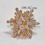 Yahoo! Yahoo!ショッピング(ヤフー ショッピング)<ブローチ ジルコニア 雪の花 ゴールド 大>レディース ピンズ ピン ピンブローチ タックピン スカーフピン かわいい おしゃれ 華やか