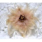 ショッピングコサージュ コサージュ ゴージャス羽根つき 大きめ ベージュ 6o-2 フォーマル レディース 卒業式 入学式 結婚式 お洒落 爆買