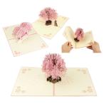  Sakura цельный сообщение карта 3D карта сообщение карта поздравительная открытка день рождения карта сообщение день рождения карта письмо комплект карта конверт имеется 
