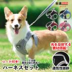 犬ハーネスリードセット 高級 犬 首輪 おしゃれなリード付き一体型胴輪 簡単装着 小型犬中型犬 軽量春夏