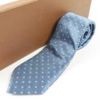 ショッピングVUITTON 未使用品 LOUIS VUITTON ルイヴィトン モノグラム柄 ドット柄 シルク100% 通勤 スーツ ビジネス Yシャツ ネクタイ シルク ブルー メンズ【中古】
