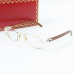 как новый прекрасный товар CARTIER Cartier раз ввод очки I одежда дерево 4206670 *18 очки дерево Brown унисекс [ б/у ]