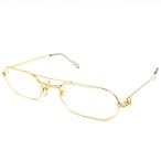  красивый CARTIER Cartier раз ввод очки I одежда toliniti130 53*20 Vintage очки GP/ пластик Gold унисекс [ б/у ]