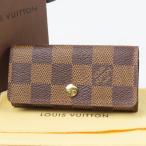 未使用品 LOUIS VUITTON ルイヴィトン ミュルティクレ4 4連 ダミエ キーケース PVC エベヌ ユニセックス【中古】