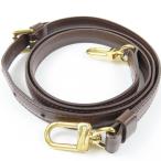 ショッピングVUITTON 綺麗 LOUIS VUITTON ルイヴィトン バッグ用 最長125cm G金具 ダミエ ショルダーストラップ レザー エベヌ【中古】