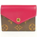 ショッピングヴィトン 新品同様美品 LOUIS VUITTON ルイヴィトン ポルトフォイユ ゾエ コンパクトウォレット モノグラム 三つ折り財布 PVC レザー フューシャ レディース【中古】