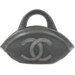 CHANEL シャネル カメリア メッシュバッグ ココマーク ヴィンテージ ハンドバッグ  ブラック レディース【中古】