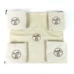 極美品HERMES エルメス 巾着 保存袋 ダストバッグ バッグ用 5点 セット まとめ売り サイズ色々 その他小物 コットン ナチュラル ユニセックス【中古】