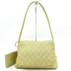 GUCCI グッチ GG柄 ポーチ付 90646 ワンショルダーバッグ ヴィンテージ ショルダーバッグ GGキャンバス レザー ライトグリーン レディース【中古】