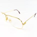  превосходный товар CARTIER Cartier раз ввод очки рама Vintage 62*12 очки GP Gold [ б/у ]