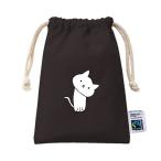 ネコ巾着フェアトレードコットンSサ...