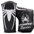 パターカバー ヘッドカバー スコッティーキャメロン オデッセイに適合 マジックテープ開閉式 ピンタイプ スパイダー刺繍 黒 赤 送料無料 2020