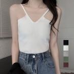 キャミソール フロントVカット 春秋