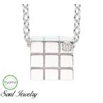 遺骨ペンダント キューブ シルバー ソウルジュエリー/手元供養 お骨を入れる ペンダント/アクセサリー/Soul Jewelry