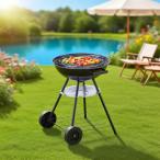 バーベキューコンロ BBQコンロ 円形グリル 蓋付き 多機能 4-8人用 バーベキューグリル キャンプ用品 軽量 バーベキュー 炭焼き キャンプ グランピング 爆買