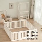 ベビーサークル 2way 収納棚へ変身可能 外径変形可能 180*200cm 柵 キッズ 扉付き キッズサークル ベビーゲート 簡単組立 折りたたみ セーフティガード  爆買