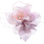 ショッピングコサージュ 日本製コサージュ サテンパール芙蓉291 入学式 入園式 卒業式 卒園式 (ピンク)