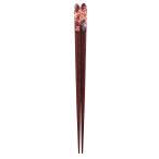 一双 箸 塗箸 姫桜 20.5cm ブラウン