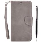 i PhoneXs max notebook type case gray strengthen glass & touch pen attaching 364-3-1