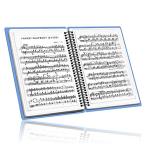 フェリモア 楽譜ファイル A4サイズ 楽譜入れ 直接書き込めるデザイン 楽譜ホルダー 60ページ (ブルー)
