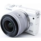 キヤノン ミラーレス一眼 CANON EOS M100 レンズキット ホワイト 中古 新品SDカード付き 届いてすぐに使える Wi-Fi搭載 スマホに送れる 動画撮影 長期保証