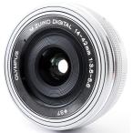 オリンパス 標準レンズ OLYMPUS M.ZUIKO DIGITAL ED 14-42mm F3.5-5.6 EZ シルバー 中古 保証 マイクロフォーサーズ パンケーキ レンズプロテクター付き