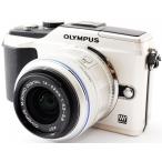 ショッピングオリンパス オリンパス ミラーレス OLYMPUS PEN Lite E-PL2 レンズキット シャンパンゴールド 中古 新品SDカード付き