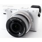 ソニー ミラーレス SONY α6000 レンズキット ホワイト 中古 Wi-Fi搭載 新品SDカード付き 届いてすぐに使える