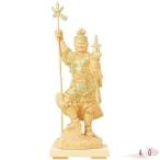 仏像 総柘植 毘沙門天 金泥書 4.0寸 仏具 仏教 本尊 仏壇 Butsuzo a Buddhist image a statue of Buddha