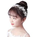 Yibaision 花冠 髪飾り カチューシャ 子供 ヘッドドレス 花びら+パールモチーフ 大人にも適う ヘッドドレス ヘアバンドキャンペーン