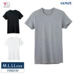 Gunze рубашка с коротким рукавом YV0013V YG чистый хлопок вырез лодочкой круглый вырез хлопок 100% мужской антибактериальный дезодорация M*L*LL размер GUNZE