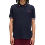 フレッドペリーメンズポロシャツ正規販売店FREDPERRY半袖ロゴTWIN...